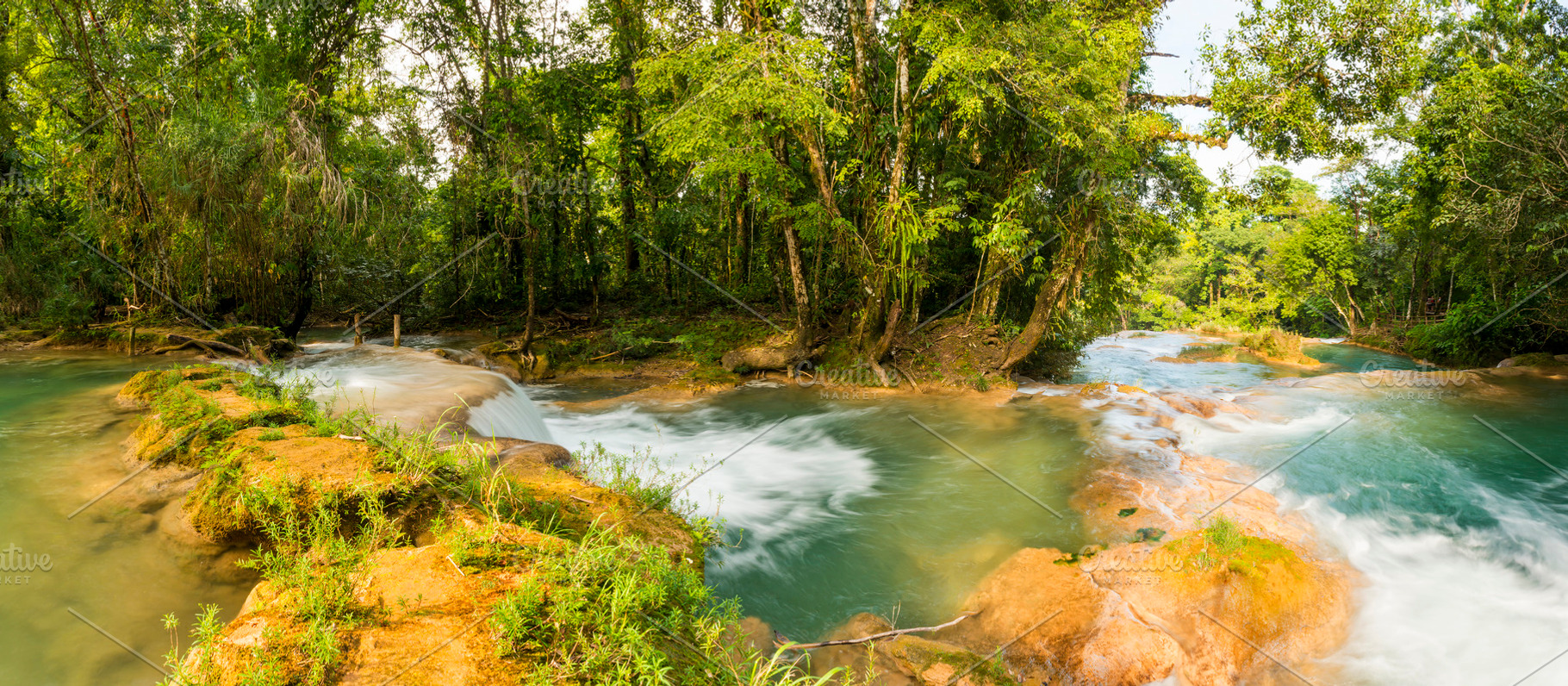 Panorama Of Agua Azul In Chiapas, a Nature Photo by THP Creative