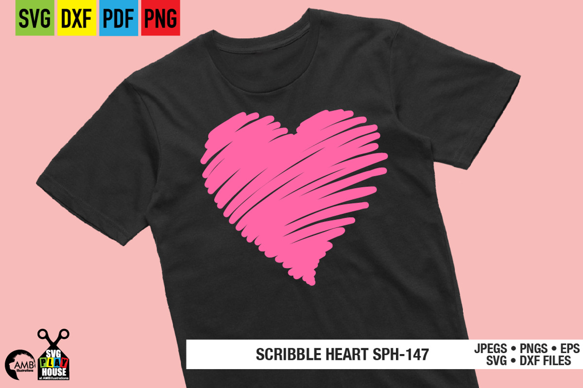 Scribble Heart svg SPH-147, an Illustration by AMBillustrations (Photo 4 of 7)