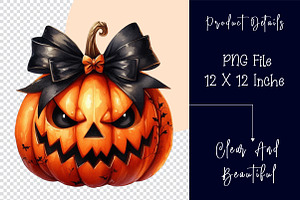 Nasty Pumpkin Clipart Halloween