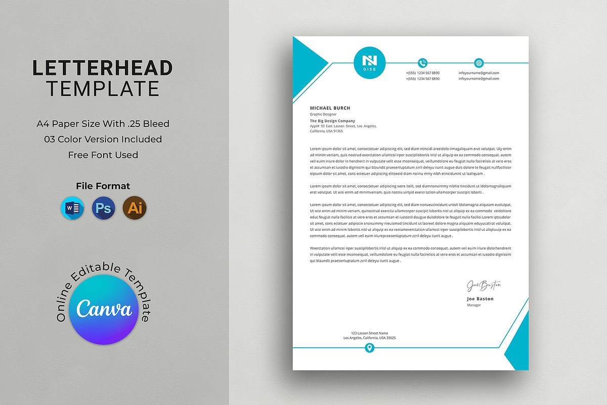 Letterhead, a Stationery Template by DesignDevisers (Photo 1 of 10)