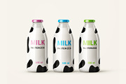 Fresh Milk Glass Bottle Mockup Set, a Product Mockup by PSD Market (Thumbnail 7 of 20)