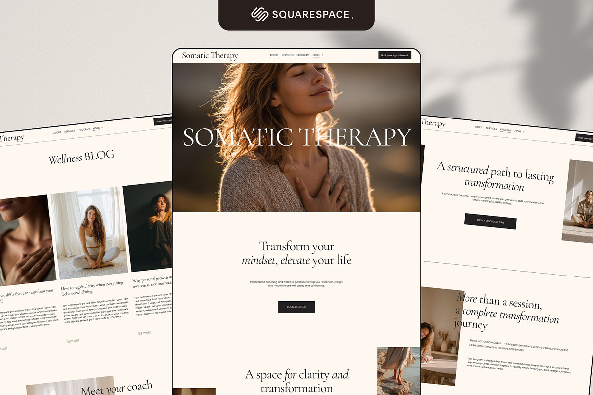 Squarespace Template for Therapists, a Squarespace Template by Studio Marmotte (Photo 1 of 6)