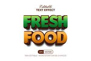 Fresh Food Text Effect 3D Style, a Layer Style Add-On by Mockmenot
