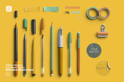 Saffron Markers & Washi Toolkit Pack, a Merchandise Mockup by Custom Scene (Thumbnail 1 of 10)