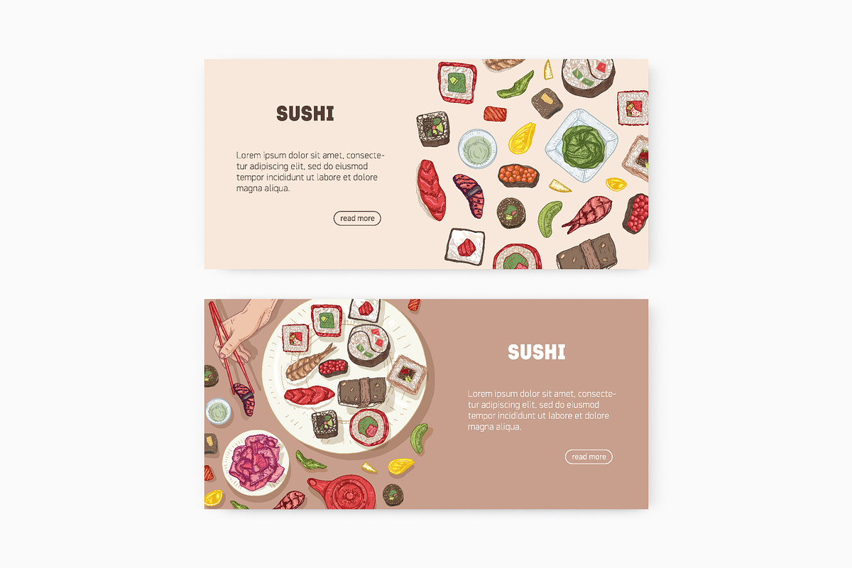 Sushi, hand drawn bundle, a Food Illustration by Good Studio (Photo 12 of 32)