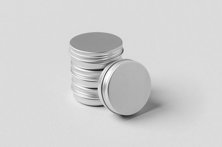 Metal cosmetic jar mockup JPEG
