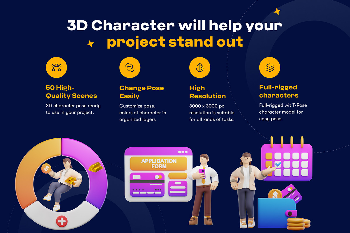 Banking and finance 3D character, a Characters & Person 3D Model by orenjidesign (Photo 2 of 8)