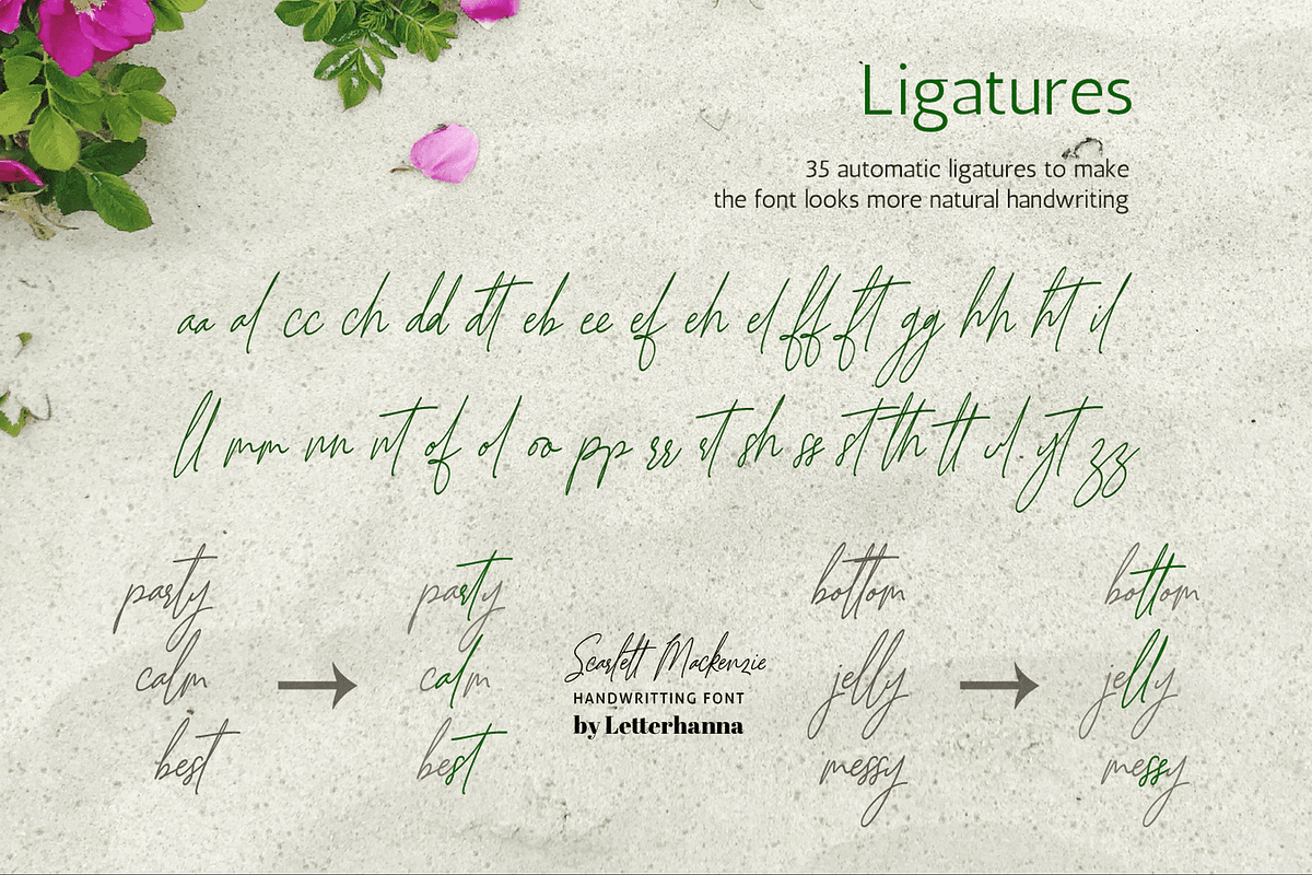 Scarlett Mackenzie Handwriting Font, a Handwritten Font by Letterhanna Studio (Photo 14 of 20)