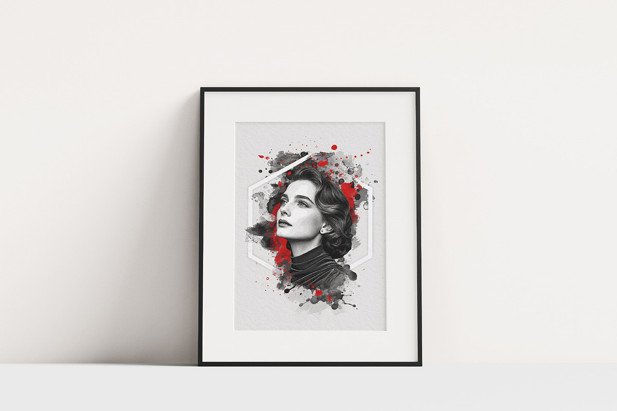 Watercolor Canvas Frame Art Effect, an Action Add-On by MRI STUDIO (Photo 7 of 34)