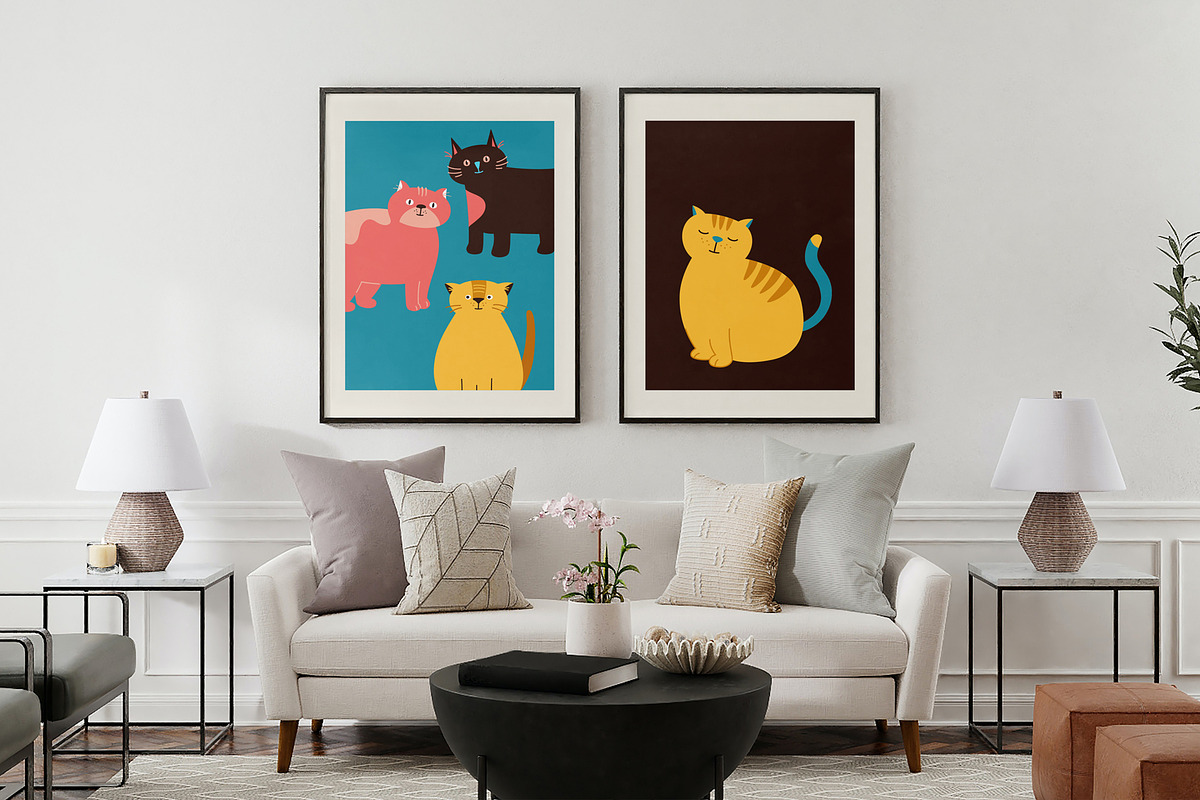 Cute cats and Kittens faces set, an Animal Illustration by Neliakott ♥ (Photo 2 of 8)