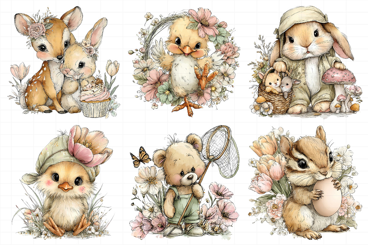 Whimsical Spring Animal Clipart, an Illustration by Daily.Designs (Photo 6 of 8)
