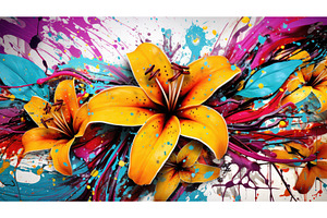 floral modern flower background ai, a Nature Photo by pikepicture