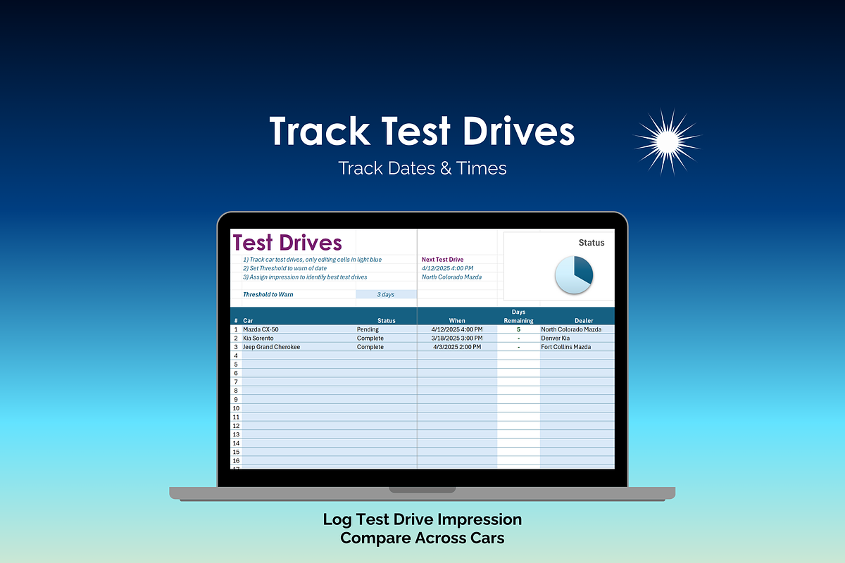 Car Buying Excel Tool preview 4
