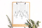 Hand Drawn Pendant Lamps, an Object Graphic by Interior Mockup Co (Thumbnail 3 of 3)