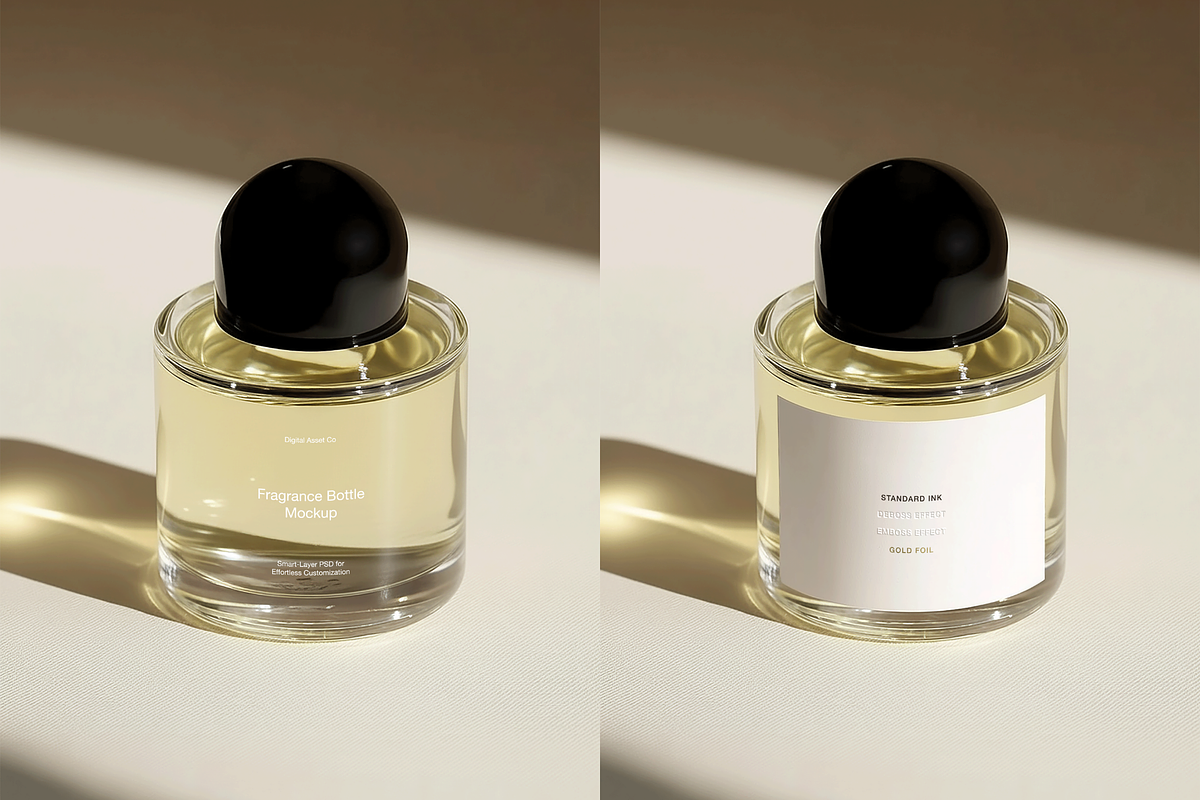 Premium Fragrance Bottle Mockup, a Packaging Mockup by Digital Asset Co (Photo 2 of 4)