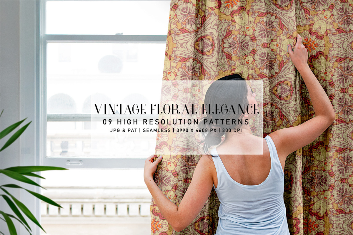 Vintage Floral Elegance, a Pattern Graphic by Digital Art Creations (Photo 7 of 7)