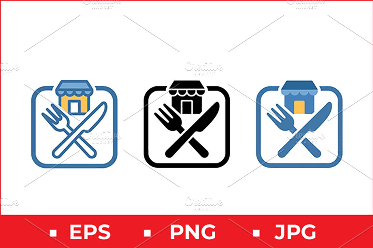 Restaurant Icon Vector Design, a Solid Icon by Artonix (Photo 1 of 2)