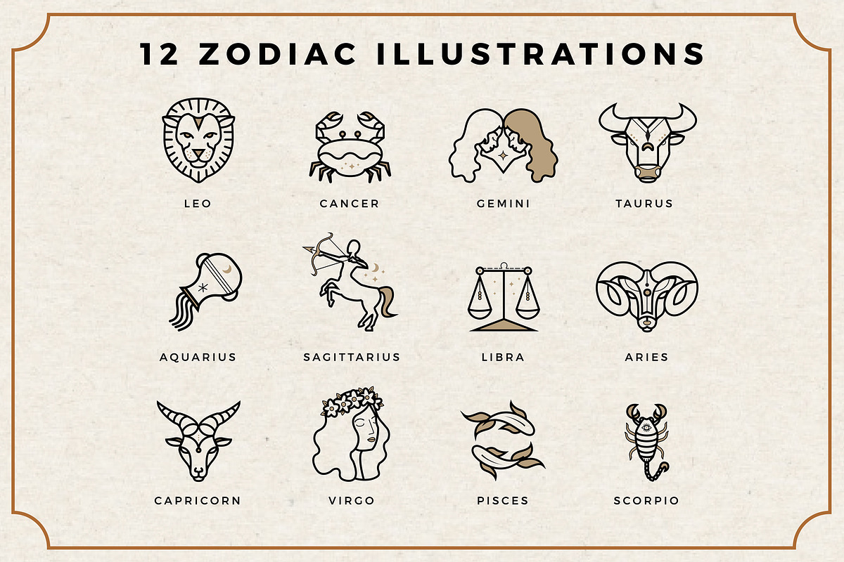 Zodiac Graphics Bundle, an Illustration by Oh so Lively (Photo 2 of 4)