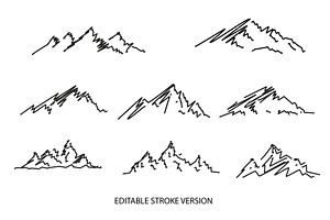 sketch mountains