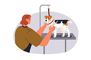 Pet care. Cats and dogs services set, an Animal Illustration by Good Studio (Thumbnail 10 of 11)