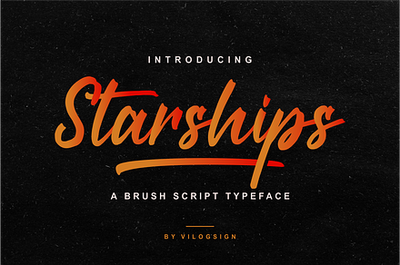 Starships a Brush Script Typeface