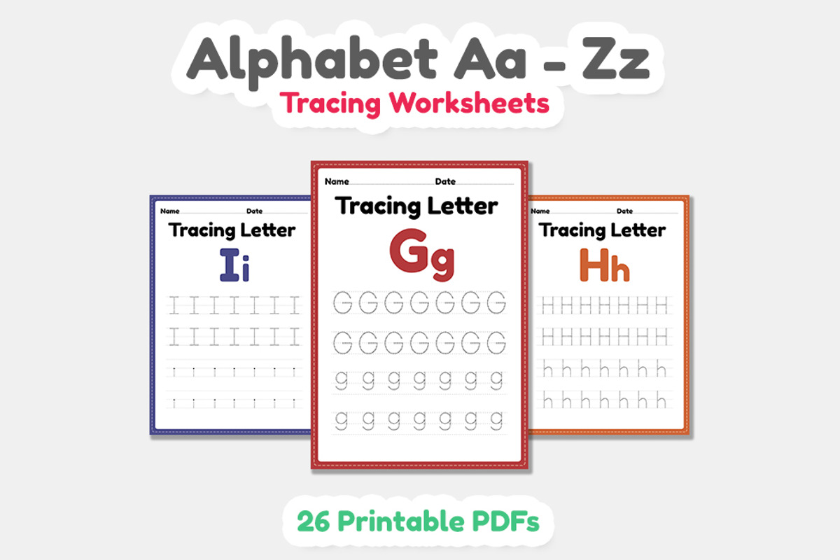 Tracing Alphabet Letter a to z, an Education Illustration by TukTuk Design (Photo 3 of 9)