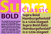 Supra Classic 6-Pack, a Sans Serif Font by Wiescher Design (Thumbnail 3 of 4)