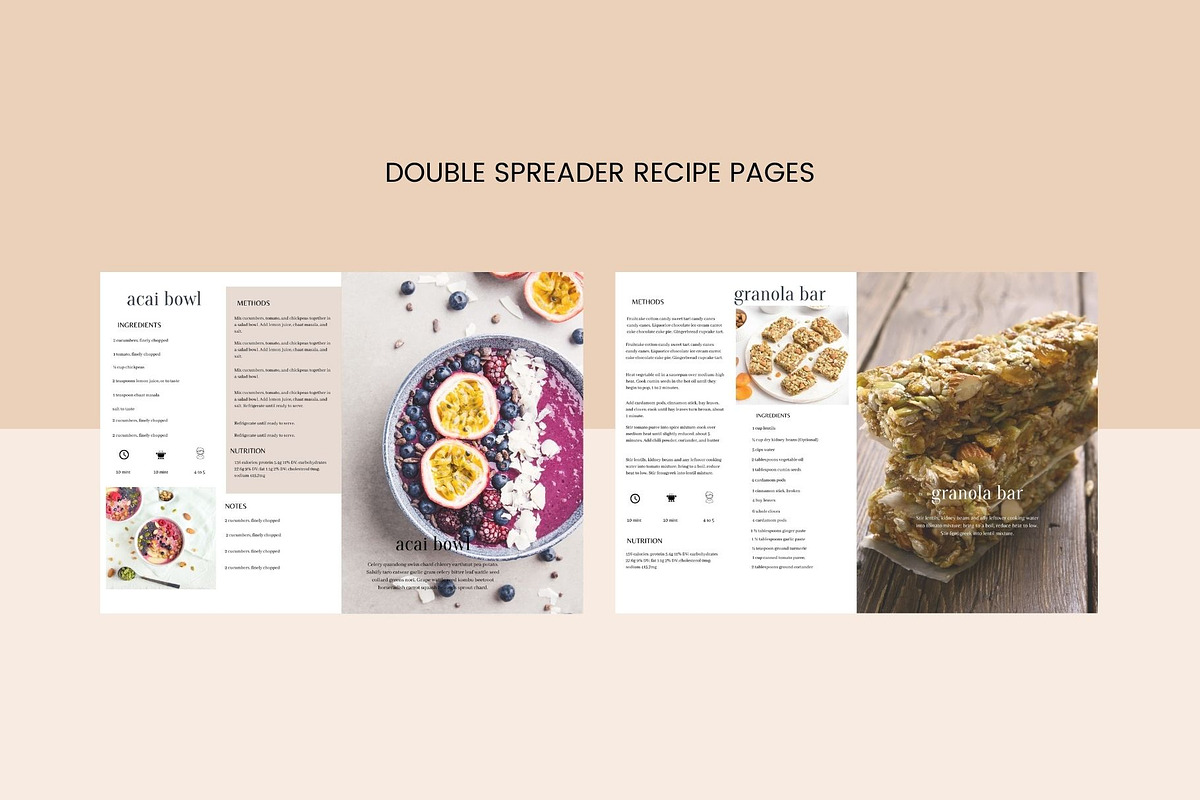 Recipe book Template Canva, a Magazine Template by Deepa Template Studio (Photo 8 of 13)
