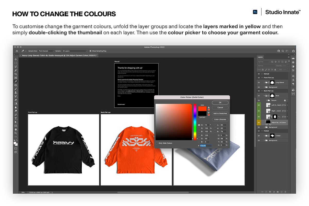 Premium Long-Sleeved Mockup, a Shirt Mockup by Studio Innate (Photo 6 of 7)