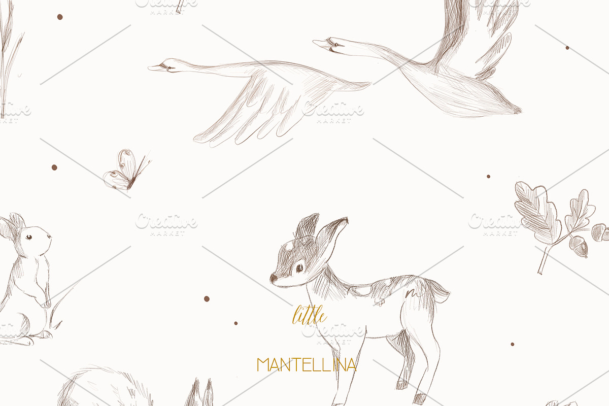 Kids wallpaper forest animals, a Wallpaper Graphic by maniamantellina (Photo 1 of 2)