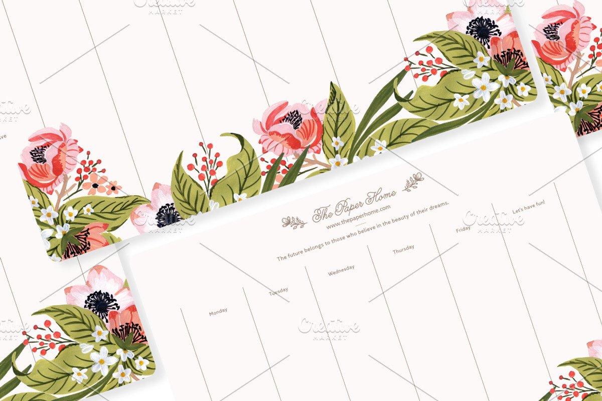 Flower Planning, a Stationery Template by AnzhelikaGerman (Photo 4 of 4)