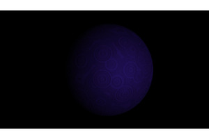 Little Dark Blue Planet Isolated In