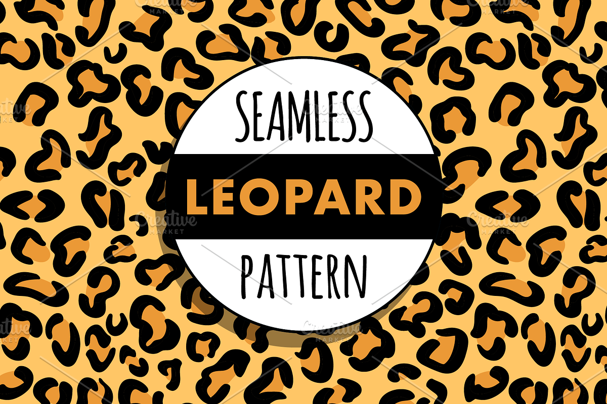 Big cat seamless pattern bundle, a Pattern Graphic by Queen of Infographics (Photo 8 of 9)