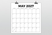 2027 12x12 Monday to Sunday Calendar, a Stationery Template by Running With Foxes (Thumbnail 2 of 5)