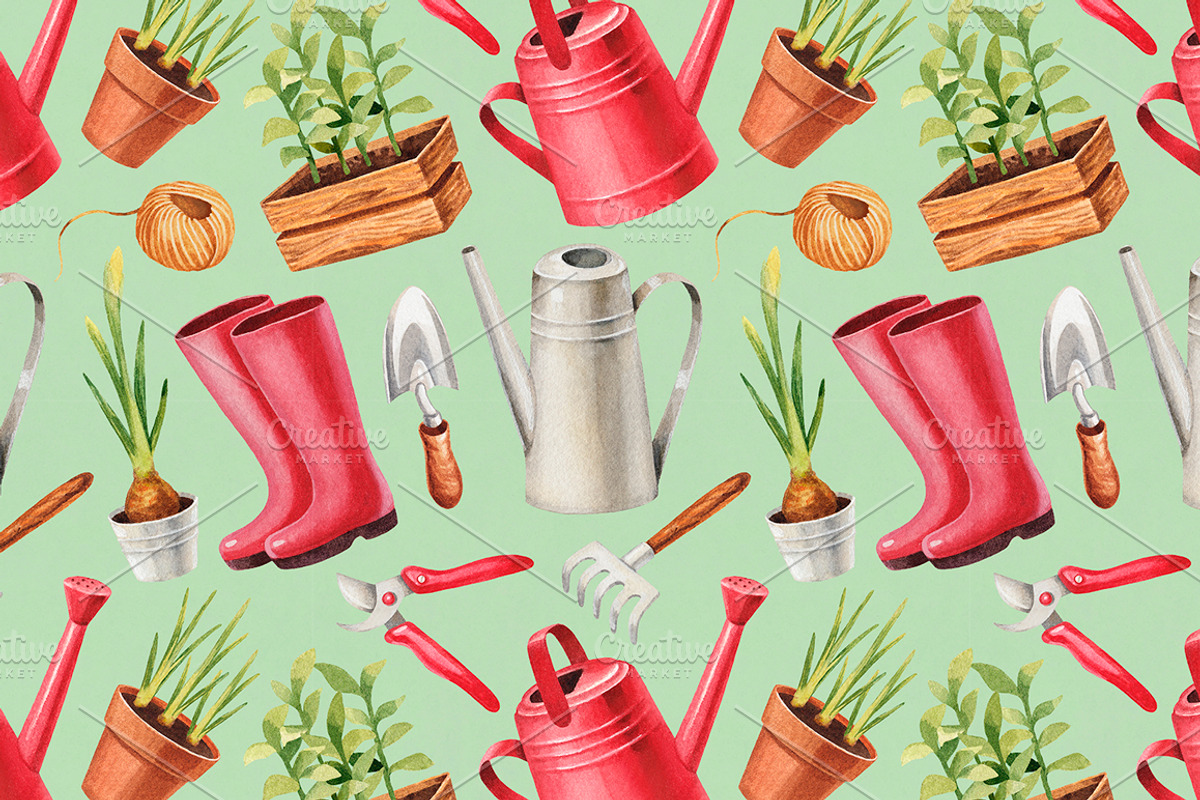 Illustrations of garden tools, an Object Illustration by Sundra (Photo 4 of 7)
