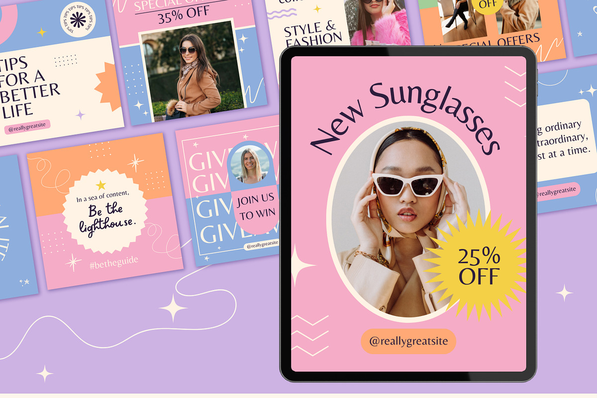 150 Instagram Posts Canva Templates, a Templates & Theme by TemplateCastleStore (Photo 8 of 10)