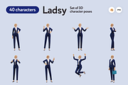 Ladsy Businesswoman 3D Character Set, a 3D by Welovegraphics (Thumbnail 9 of 10)