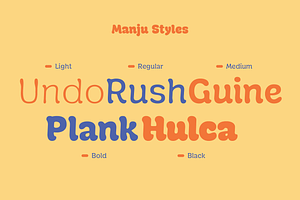 Manju; Retro Soft Display Font