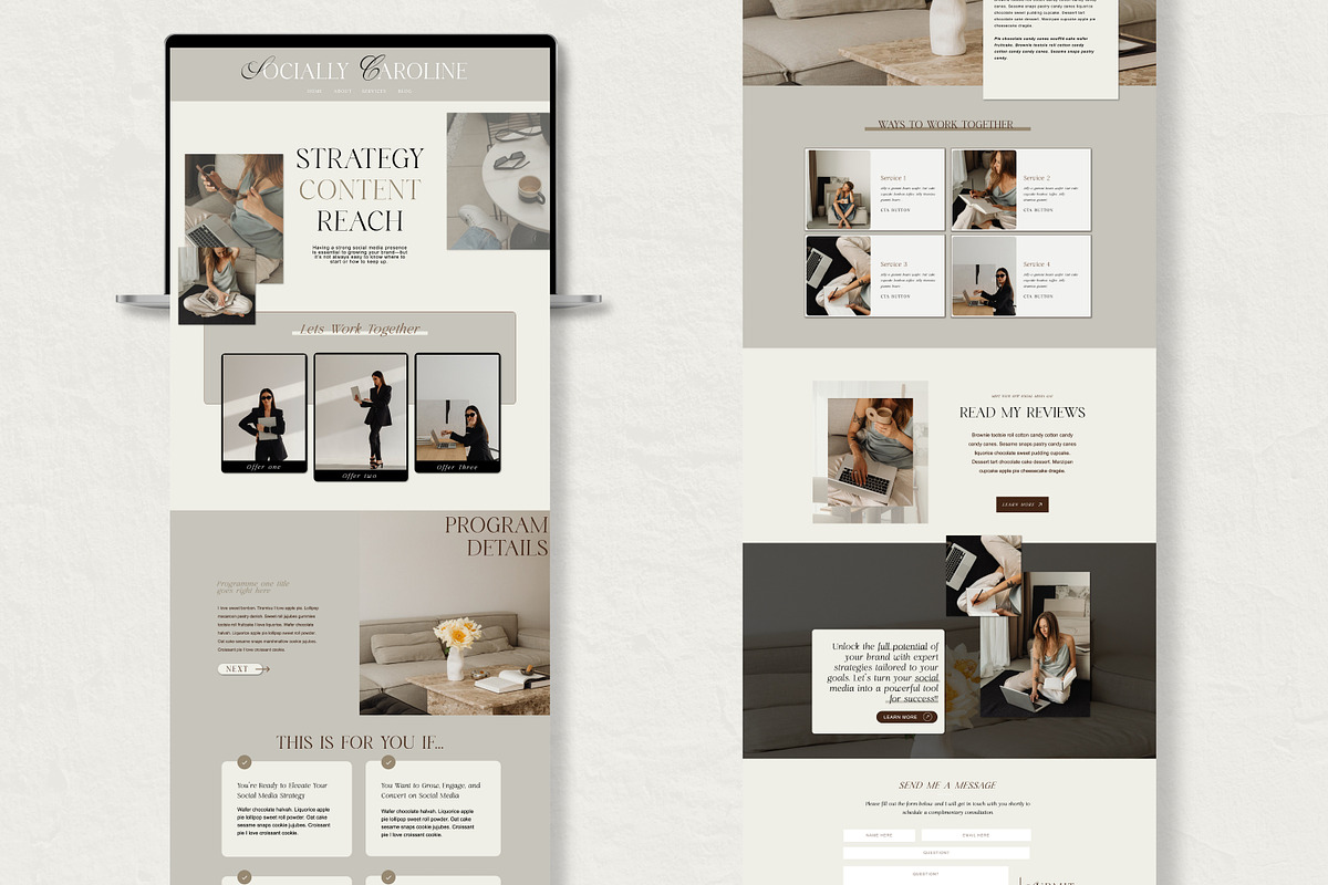 Social Media Website Template Showit, a Websites & App Template by Field Digital (Photo 6 of 11)