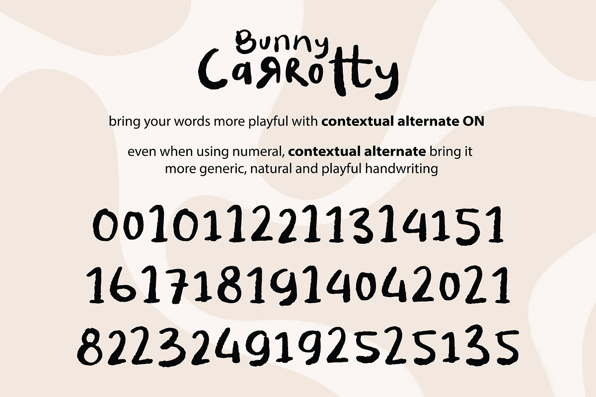 Bunny Carroty - Playful Handwritten, a Handwritten Font by Inviline.co (Photo 3 of 17)