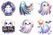 Halloween Iridescent Ghost Clipart, an Illustration by OK Design (Thumbnail 5 of 5)