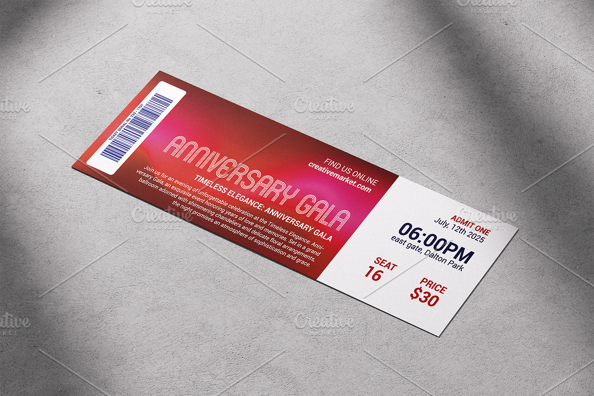 Multicolor Event Ticket, a Print Template by Tzochko (Photo 2 of 4)