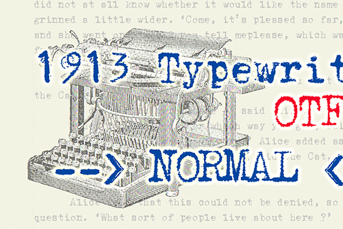 1913 Typewriter NORMAL