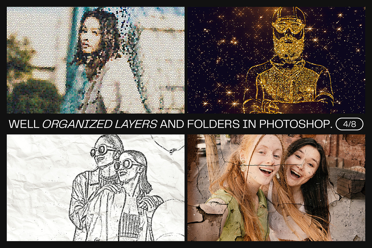 12 Photo Effect Templates, a Layer Style Add-On by iDoodle Studio (Photo 4 of 6)