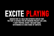 Excite Playing Font, a Sans Serif Font by albert_kalingga (Thumbnail 5 of 6)