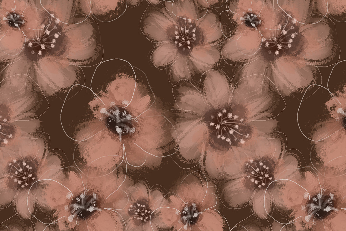 Abstract pink blooms pattern, a Pattern Graphic by Nocito Design (Photo 2 of 6)