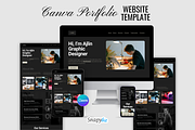 Canva Portfolio Website Template, a Websites & App Template by Snapybiz (Thumbnail 1 of 11)