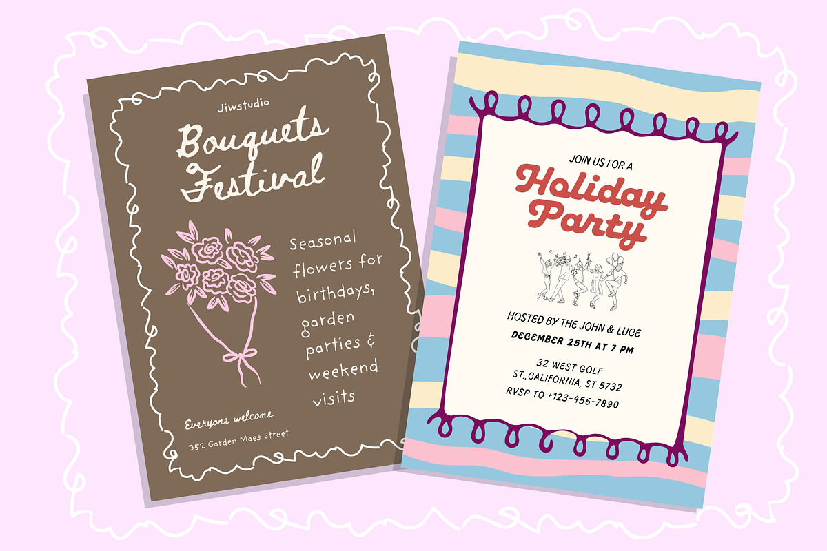300+ Whimsical Background and Frames, an Object Graphic by Jiwstudio (Photo 14 of 20)
