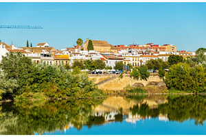 Cordoba city above the guadalquivir river in spain featuring cordoba, spain, an Architecture Photo by Leonid Andronov