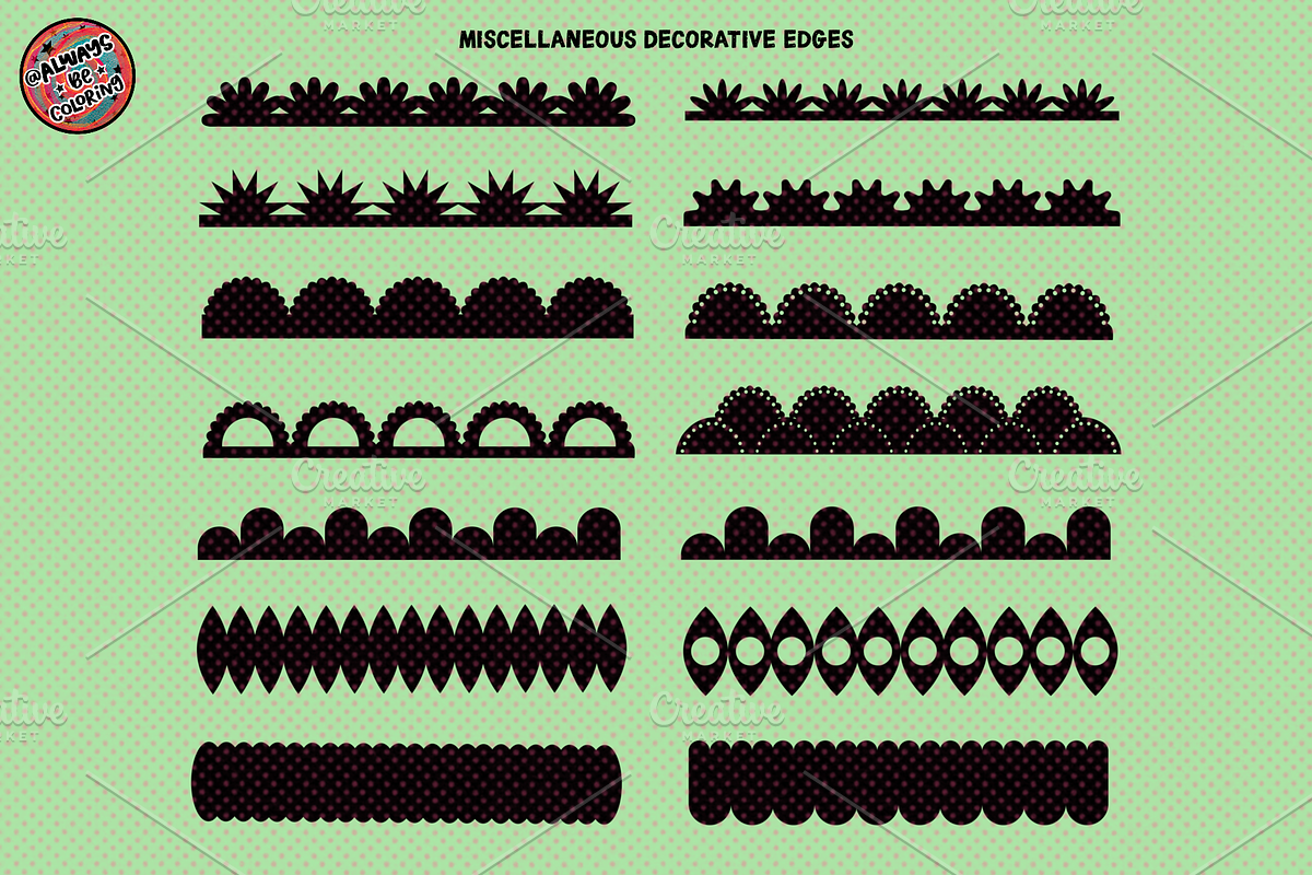 Procreate Scalloped Edge Brushes, a Brush Add-On by AlwaysBeColoring (Photo 5 of 14)